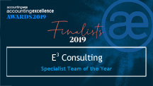Finalist in 2019 Accounting Excellence Awards - Specialist Team of the Year
